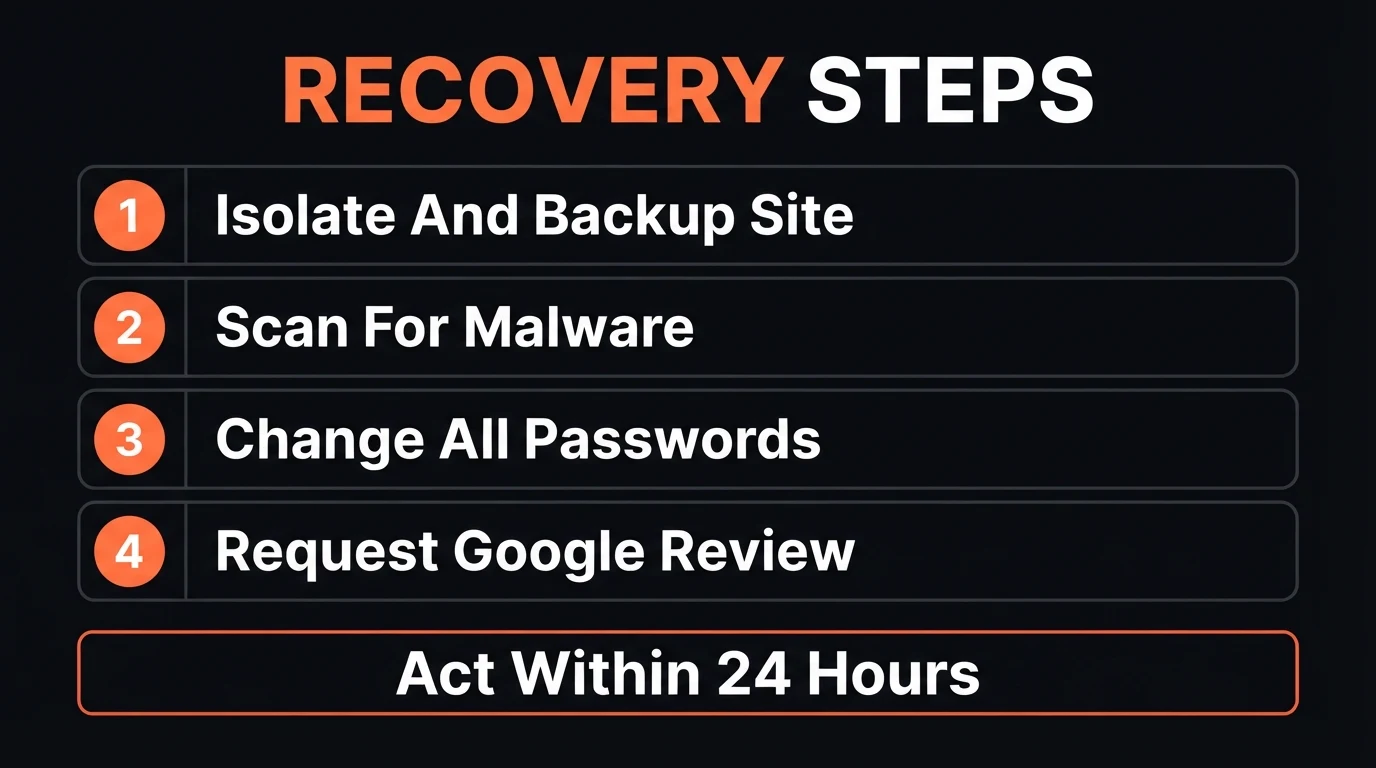 Four recovery steps to take if your website has been hacked